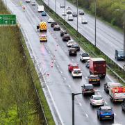 Updates as 'six car crash' closes A27