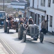 Vintage tractors travelled through parts of East Sussex at the weekend