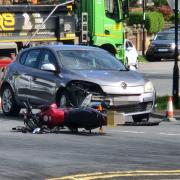 A young man was airlifted to hospital after a crash in Eastbourne this morning