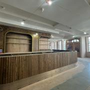 The bar is being refurbished