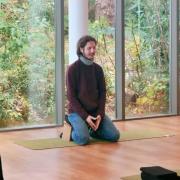Ross Edwards leading a meditation class