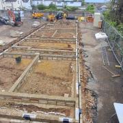 Foundations for the homes are now in place