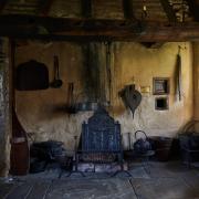 Witch post and fire place, in 'Stang End' longhouse, Ryedale-Folk-Museum-by Olivia Brabbs