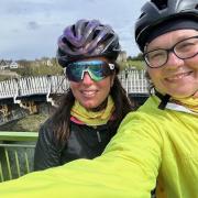 Bronwyn and Sam completed the bike ride over three days