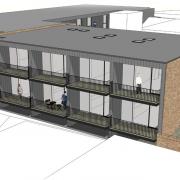 3d Plans for 8 Flats On 31 35 Montague Street, Worthing, Fronting Bath Place, sourced from A&W council planning portal
