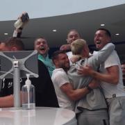 Albion players celebrate recent success for Seagulls Eleven