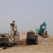 Ground investigation works are underway along a 15km of coastline between Eastbourne and Bexhill