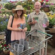 Clive Gravett with Louise Gorrod from St Andrew’s school, Hove.