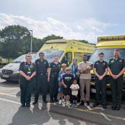 Nabeeha Nizar and her family with the SECAmb team.