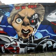 A graffiti artist has created a new work inspired by the passing of former Prime Minister Margaret Thatcher.