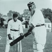 English cricketer WG Grace (right)
