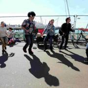 The English Disco Lovers on the seafront