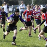 Youngsters play rugby.  Picture: Ron Hill
