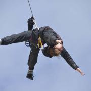 The high flying show Clairière Urbaine wowed residents in Brighton Picture: Terry Applin