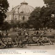 Indian soldiers relaxing in the grounds of the Royal Pavilion during the First World War