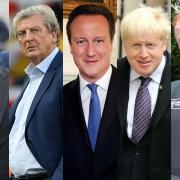 Nigel Farage, Roy Hodgson, David Cameron, Boris Johnson, Chris Evans
