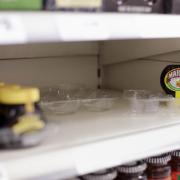 A single jar of Marmite remaining on the shelf of a Tesco store.  Picture: Yui Mok/PA Wire