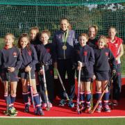 Giselle Ansley with the Hurst Prep School U12A Hockey national champions 2016