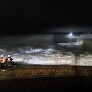 Members of the Brighton RNLI crew out on an emergency shout