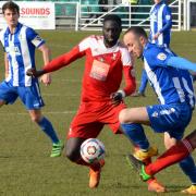 Arnaud Mendy in action during his first stint at Whitehawk. P{icture by David Pillman
