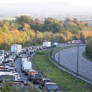 Traffic moving slowly on A2037 following reports of an accident