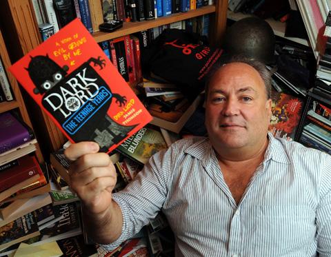 Jamie Thomson with his book Dark Lord: Teenage Years