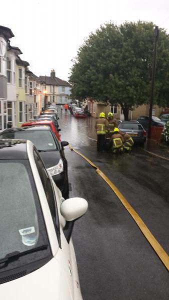 Simon Mander took this picture of a flash flood in Portslade.