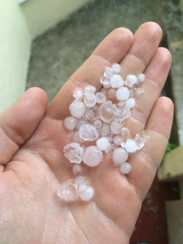 Harry Garth sent us this picture of the hailstorm
