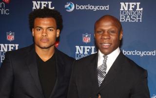 Chris Eubank, right, broke down after the death of his son Sebastian, left