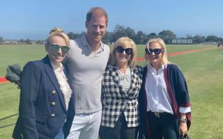 Actress Rebel Wilson, left, with the Duke of Sussex