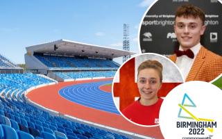 Ben Hickling, top right, and Jess Gordon-Brown are among the Sussex athletes taking part at the Commonwealth Games in Birmingham