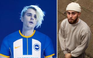 Superstar Justin Bieber spotted with Brighton and Hove Albion shirt