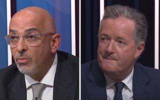 Nadhim Zahawi and Piers Morgan clashed on Question Time: credit - BBC