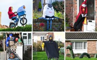 A number of scarecrows pop up in Ferring