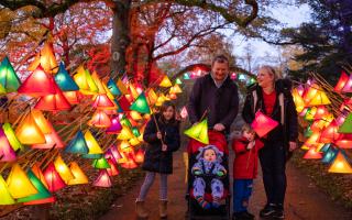 Family at Glow Wild in Wakehurst