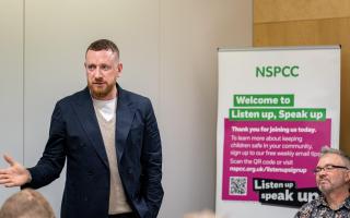 Sir Bradley Wiggins launching the NSPCC's campaign