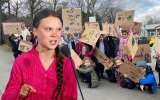 The protest was inspired by the teenage climate activist Greta Thunberg