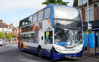 A bus has been involved in a crash in Eastbourne