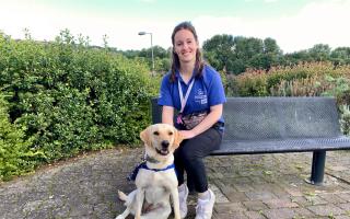 Ellie Keen trains dogs like Bon Bon to help children with autism