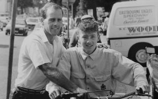 Gordon Kennett with a young David Norris, who later took his Eastbourne points record