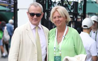 Hugh Bonneville and his wife Lulu Williams at Wimbledon in 2022 (PA)