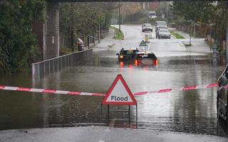 Roads in Sussex are still flooded