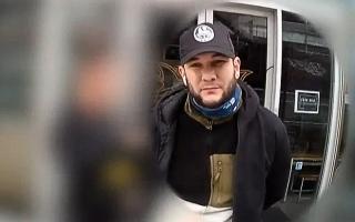 A body-worn video still after Dovtaev's arrest