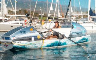 Linda Blakely sets off on her record attempt row across the Atlantic Ocean today