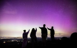 The Northern Lights at Ditchling Beacon
