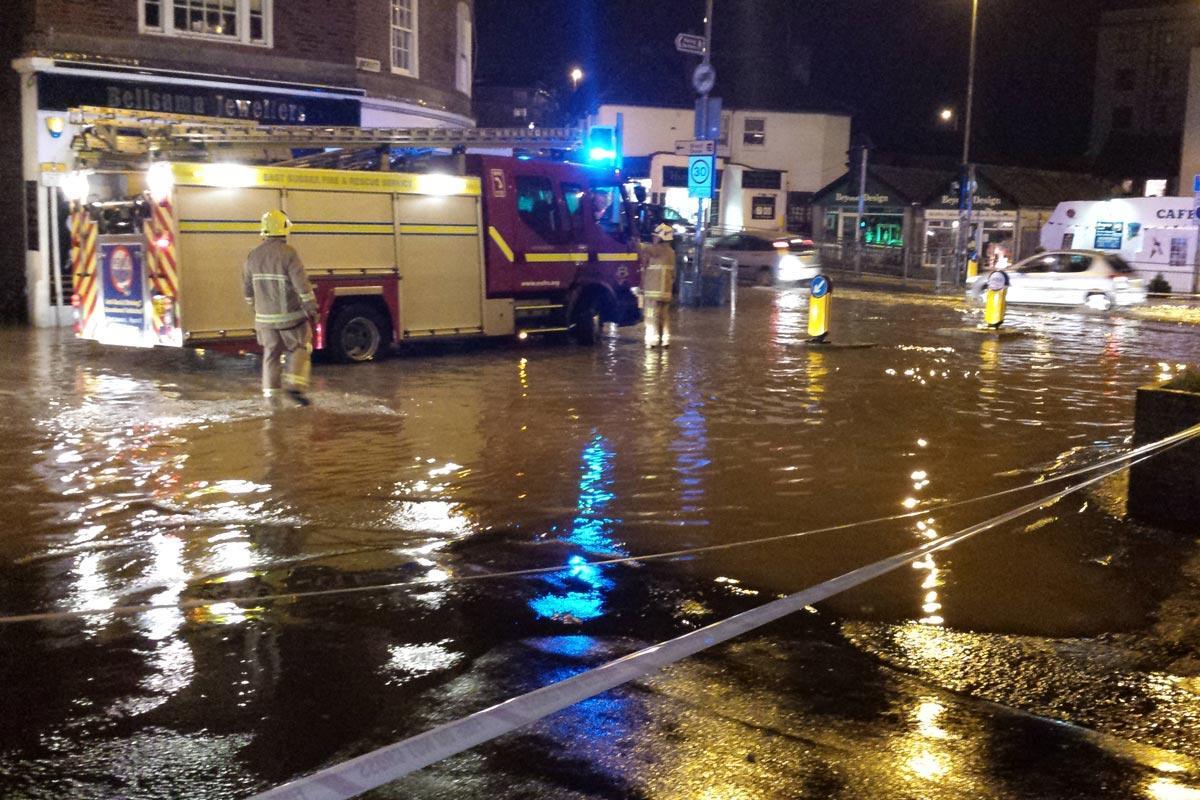Flooding in Rottingdean. Picture: Azdean Boulaich