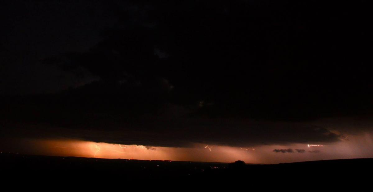 Wild storm over Sussex taken from Firle beacon. Picture by Andy Ross