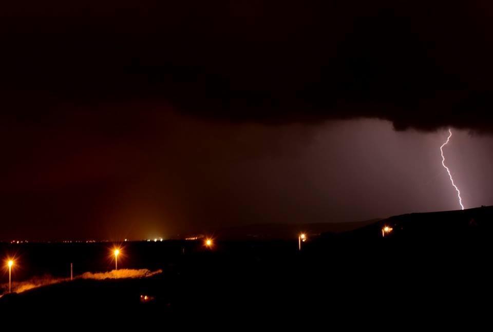 Lightning over Peacehaven. Picture by Andy Ross