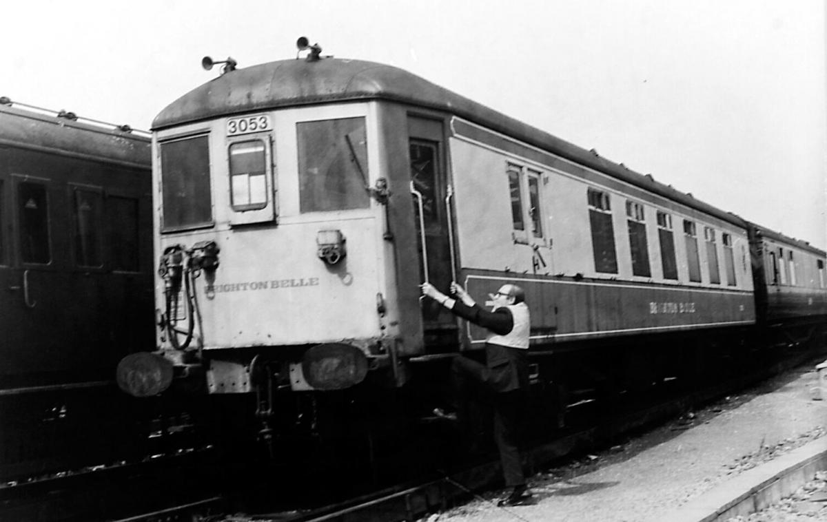 One of the famous Brighton Belle train carriages in 1977. (LB-113)
