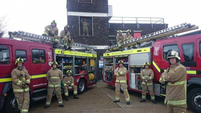 Hove firefighters are hoping to reclaim their pole drop world record in a charity fundraising attempt.